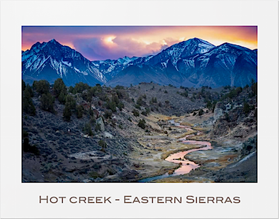 Hot Creek Eastern Sierras Poster photograph by Michael Carl