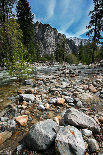 Wild and Scenic South Fork Kings River flows through Kings Canyon National Park in California