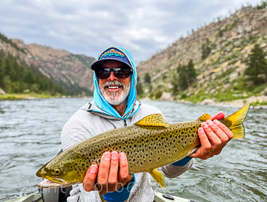 Fly Fishing Missouri River Michael Carl photographed with wild brown trout