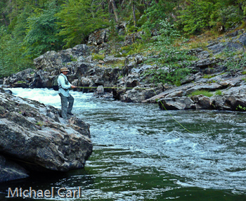 Fly fishing on the North Fork Stanislaus River