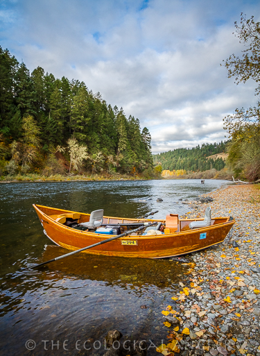 Fall color are evident along the Rogue River