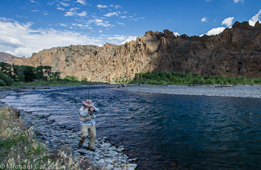 North Fork Shoshone River provides fishermen a chance to hook larger cuttbow and Yellowstone cutthroat trout.